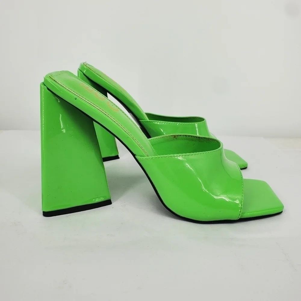 EGO Avalon Heels Women 8 Shoes Patent Leather Green